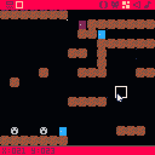 Close up view of the PICO-8 map editor